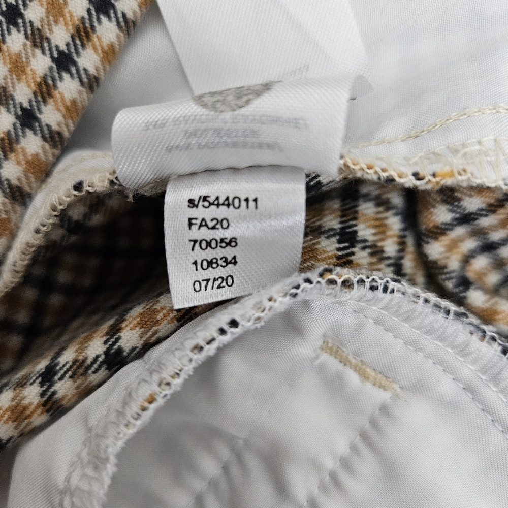 Ann Taylor LOFT Slim Wide Leg Cropped Dress Pants Plaid High Rise Petite 4P - Picture 7 of 7